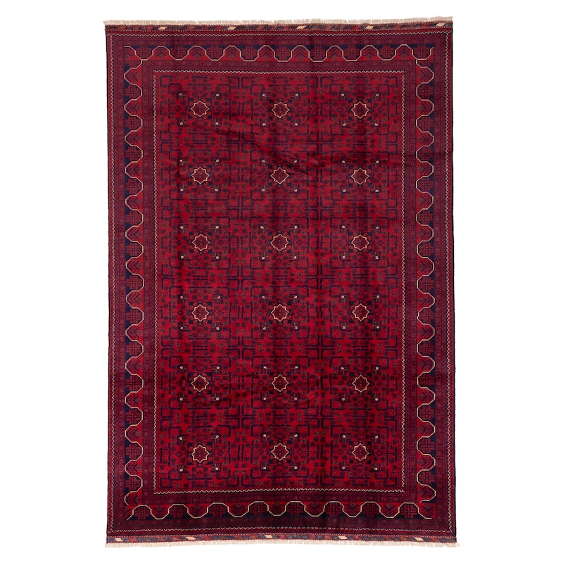 ECARPETGALLERY Hand-knotted Finest Khal Mohammadi Red Wool Rug - 6'7 x 9'7