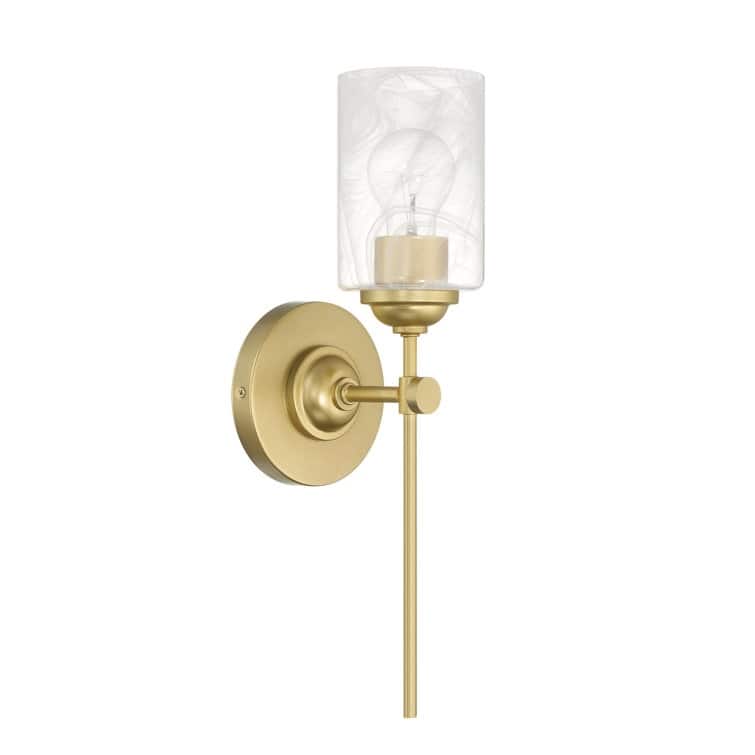 Modern 1-light Sconce Dimmable Wallchiere with Art Glass - N/A