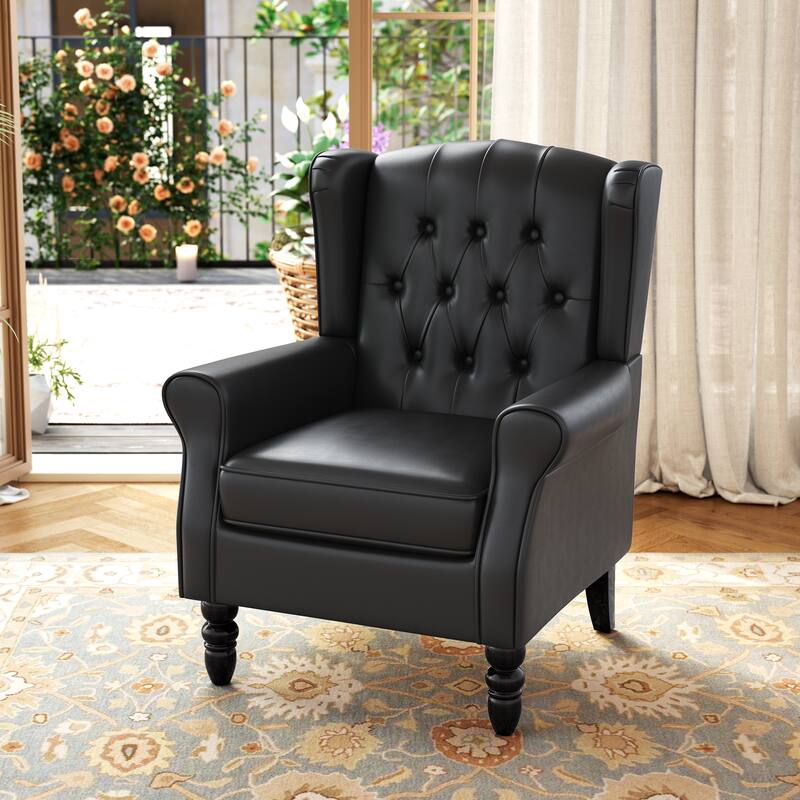Modern Classic Button Tufted Accent Chair Upholstered Armchair