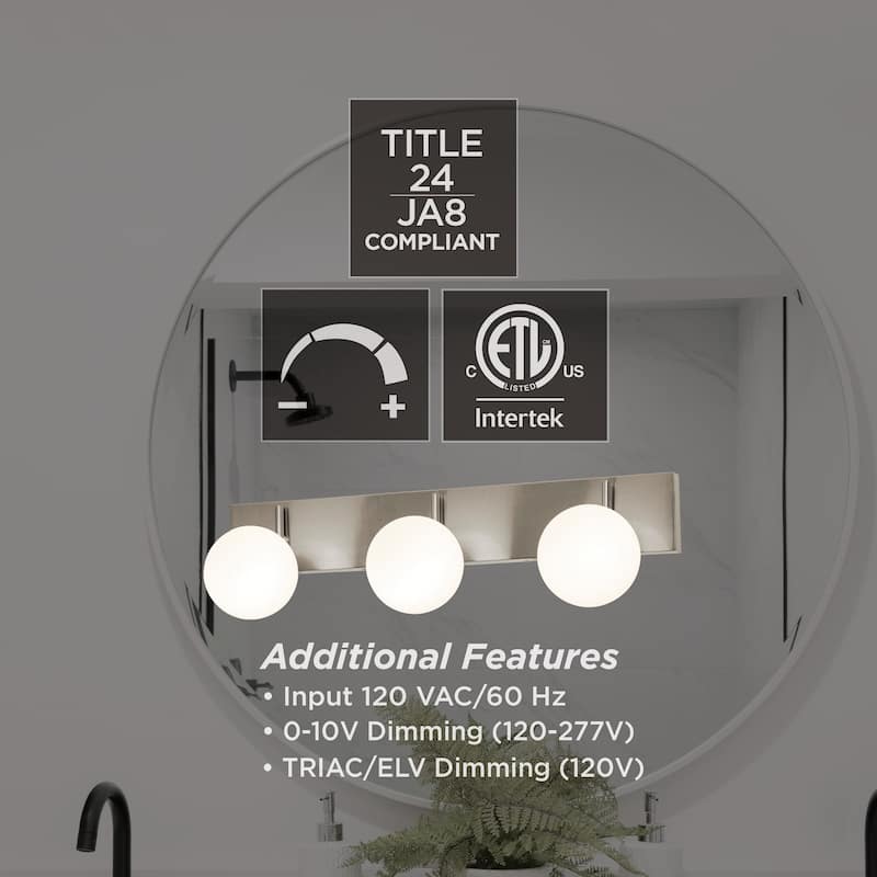 AFX METV3008L30D1 Metropolitan 3 Light 30" Wide LED Vanity Strip with