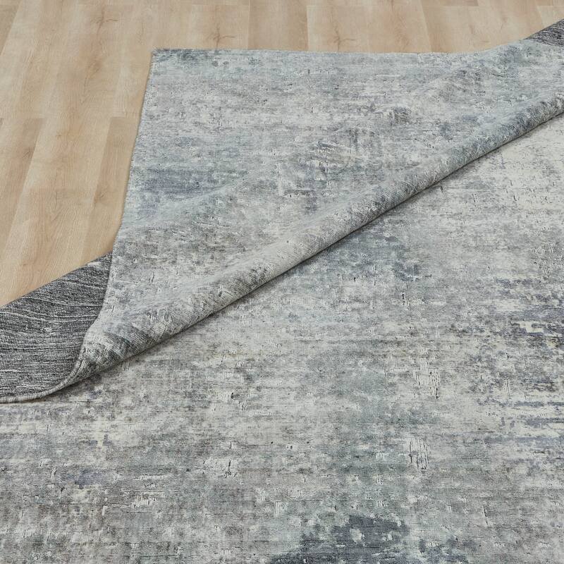 Urban Distress Abstract Grey Handmade Area Rug