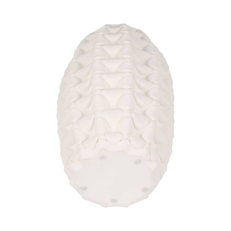 Sagebrook Home Alexander 3D Printed Vase, Ivory/Beige, Bud