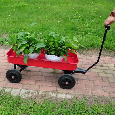 Garden cart Reuniong Railing, solid Wheels, All Terrain Cargo Wagon
