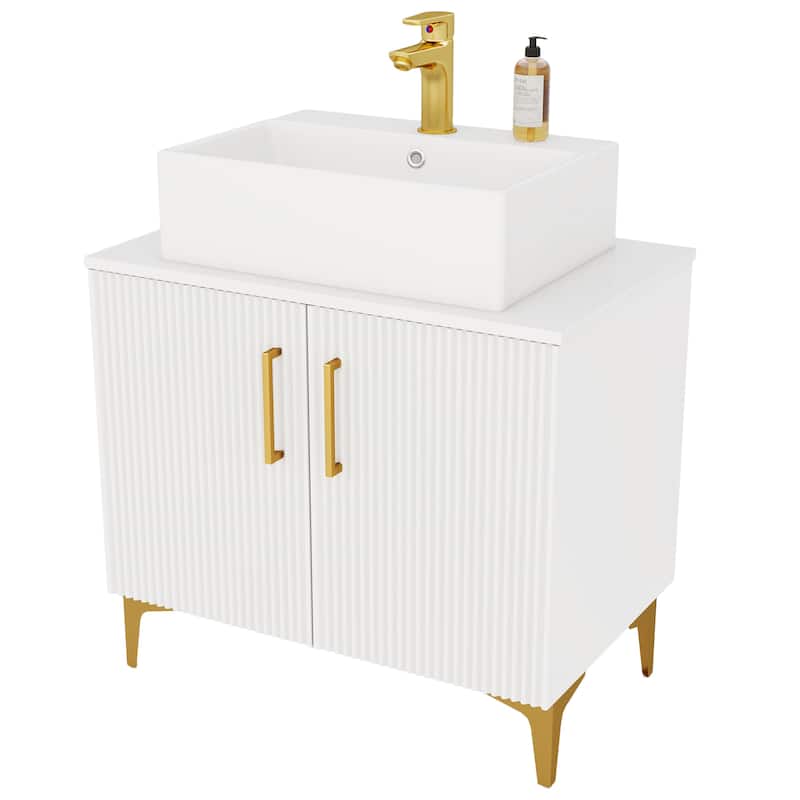 Moasis 24 Inch/30Inch Bathroom Vanity Storage Cabinet Vanity with Counter Top Sink