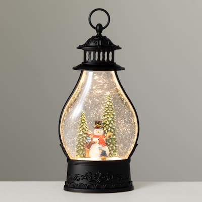 15.25"H Sullivans Lighted Snowman Lantern, Multicolored - 7"L x 3.5"W x 15.25"H