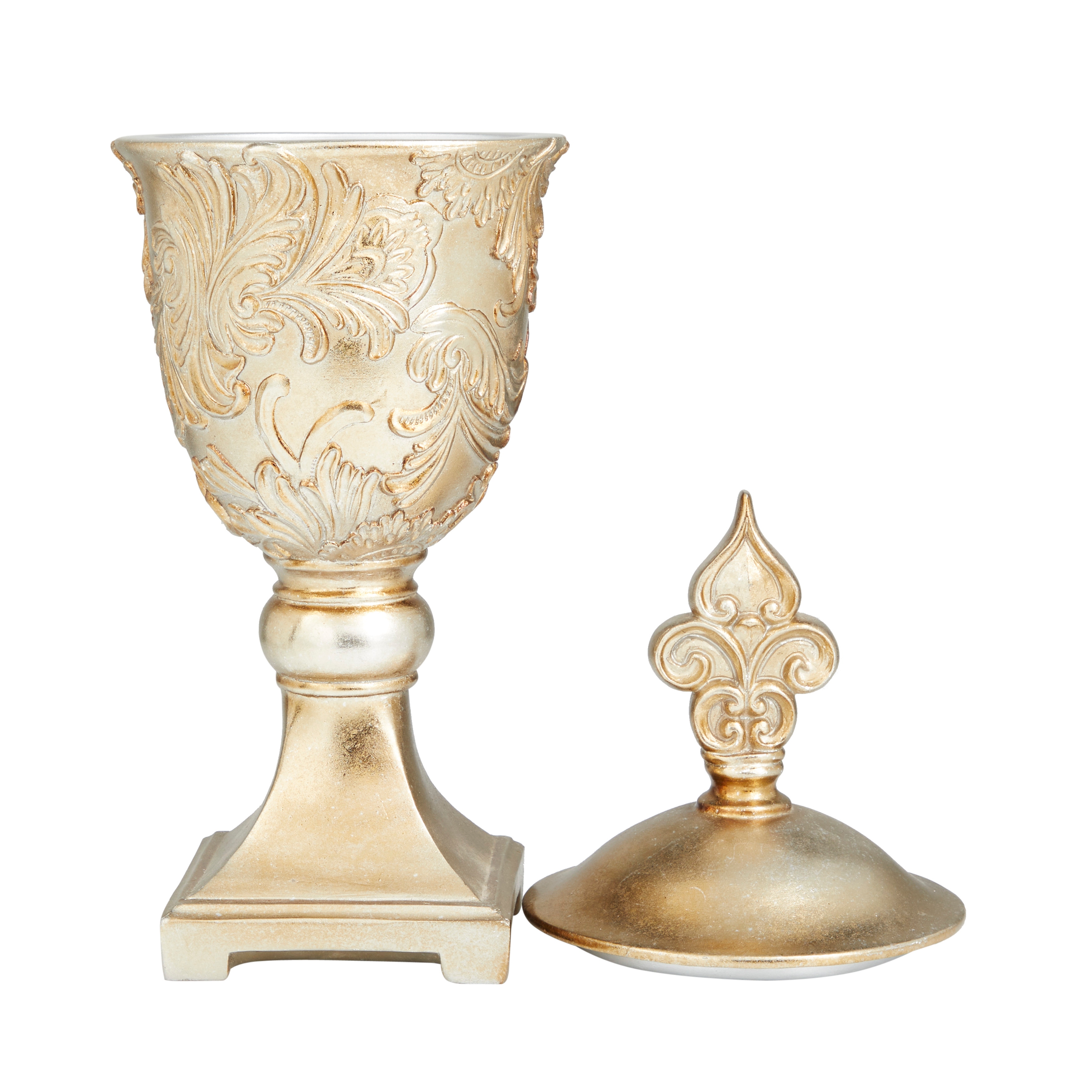 Gold Polystone Traditional Decorative Jar 19 x 7 x 7 - 7 x 7 x 19