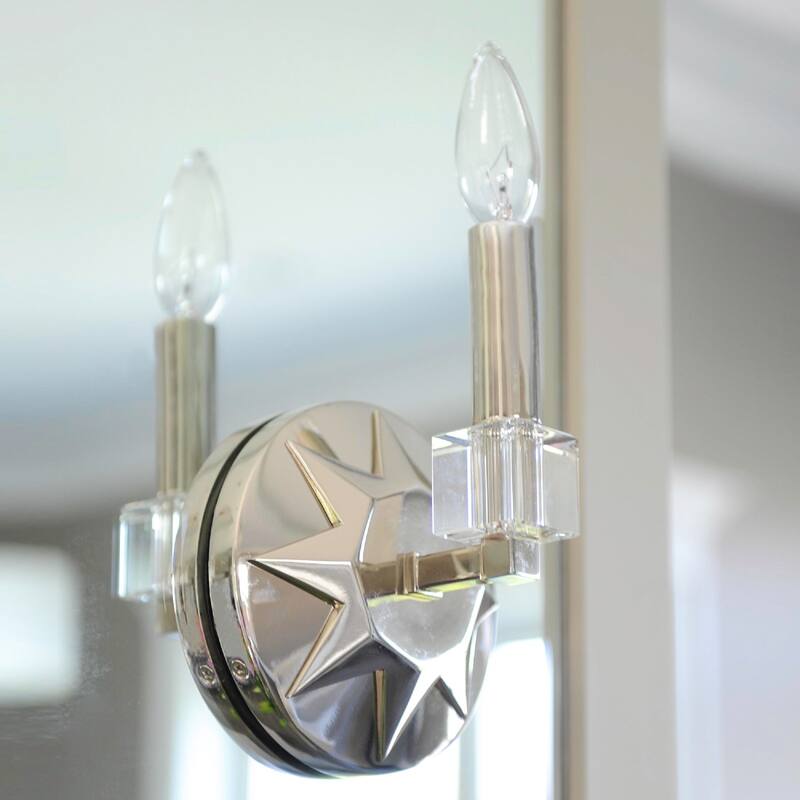Carson 1 Light Polished Nickel Sconce - 5'' W x 7.5'' H x 4'' D