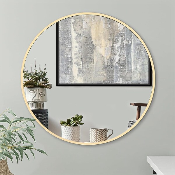 32 IN Metal Round mirror - Bed Bath & Beyond - 39194832