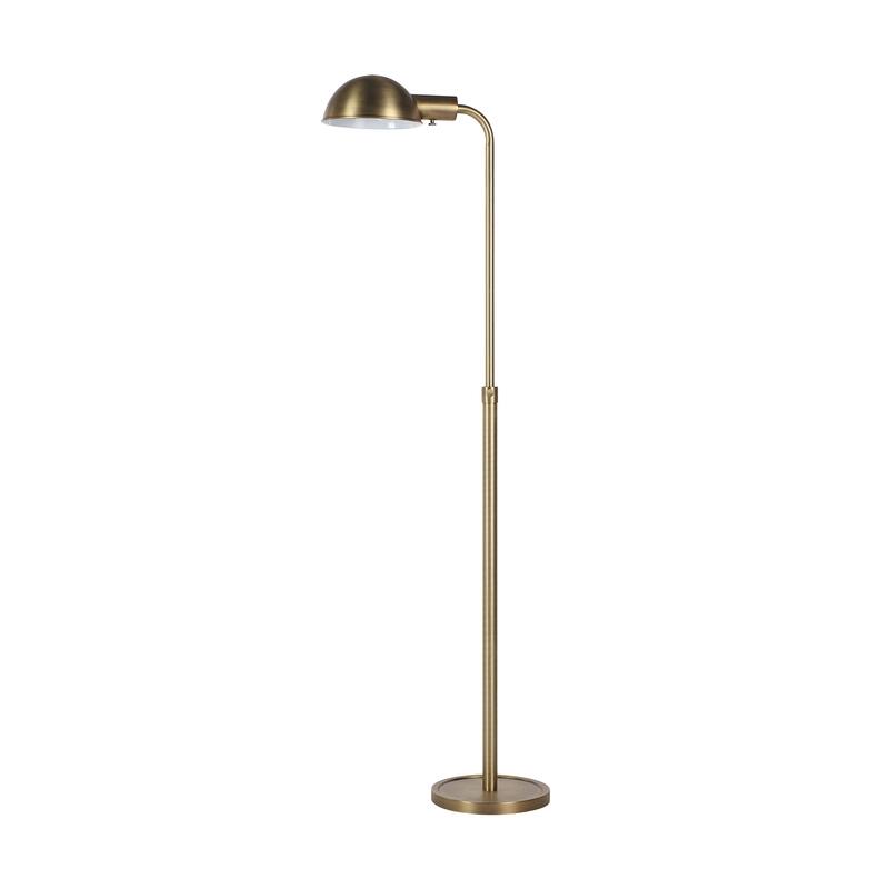 Renwil Cos 45-60" ADJ Height Floor Lamp, Dark Antique Brushed Brass - Yellow