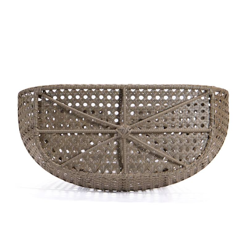 Charcoal Wicker Hanging Double-Seat Swing Chair with Stand with Cushion