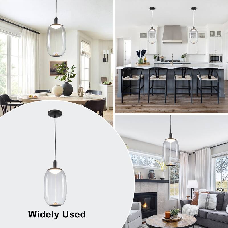 1 Light Clear Plastic Linear Magnetic LED Strip Pendant Lighting