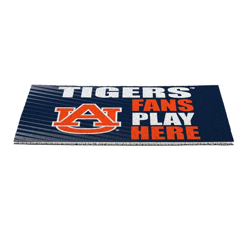 28 in. x 16 in. Auburn University "Fans Play Here" PVC Door Mat