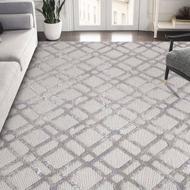 Superior Modern Geometric Abstract Indoor Outdoor Area Rug