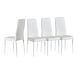 preview thumbnail 22 of 25, Modern minimalist dining chair, restaurant home conference chair set of 4 White