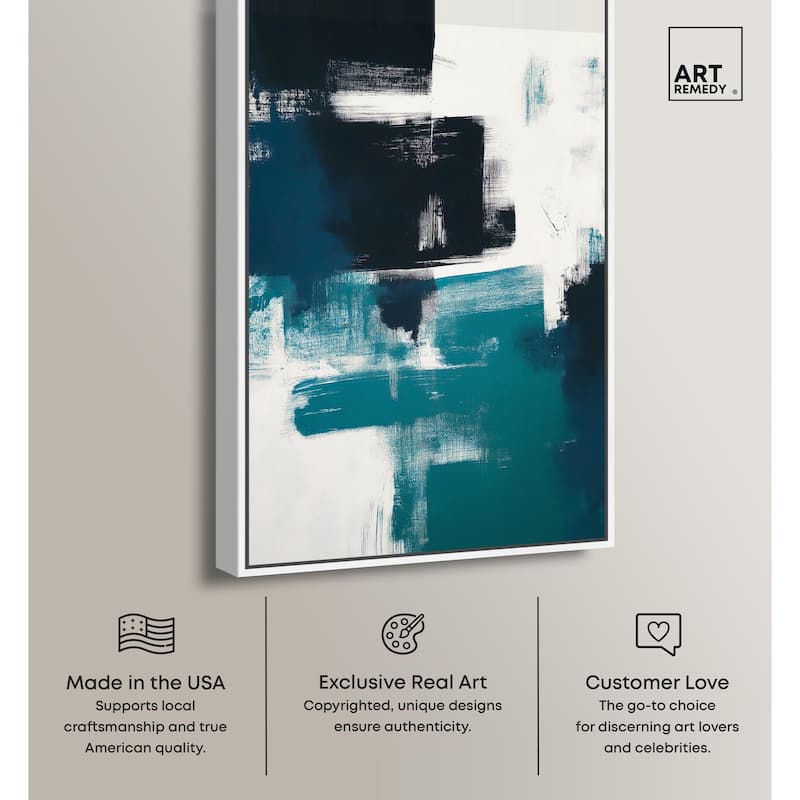 Weight of Teal II Canvas by Art Remedy