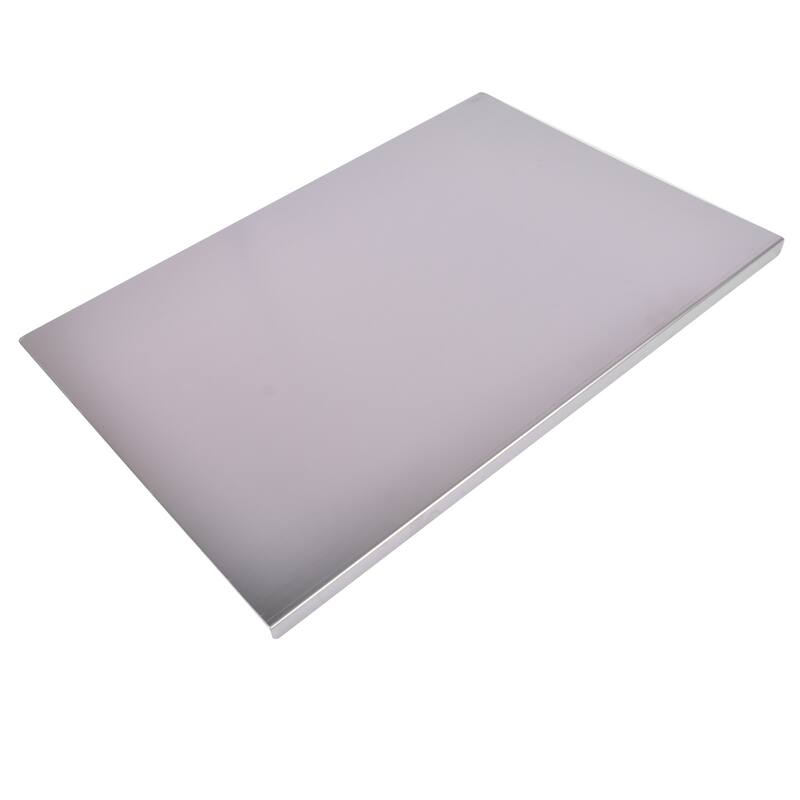 Heavy Duty Multi-Purpose Stainless Steel Cutting Board with Non-Slip L-Edge for Vegetables and Dough