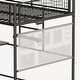 preview thumbnail 9 of 17, Full Size Loft Bed with Built-in Charging Station & LED Lighting, Heavy-Duty Metal Loft Bed Frame with Desk & Safety Guardrails