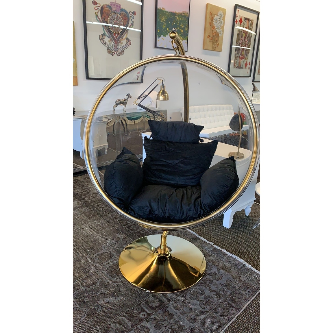 Egg deals chair gold