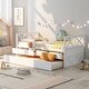 preview thumbnail 2 of 7, White Daybed with Storage Drawers and Timber-framed Trundle Base