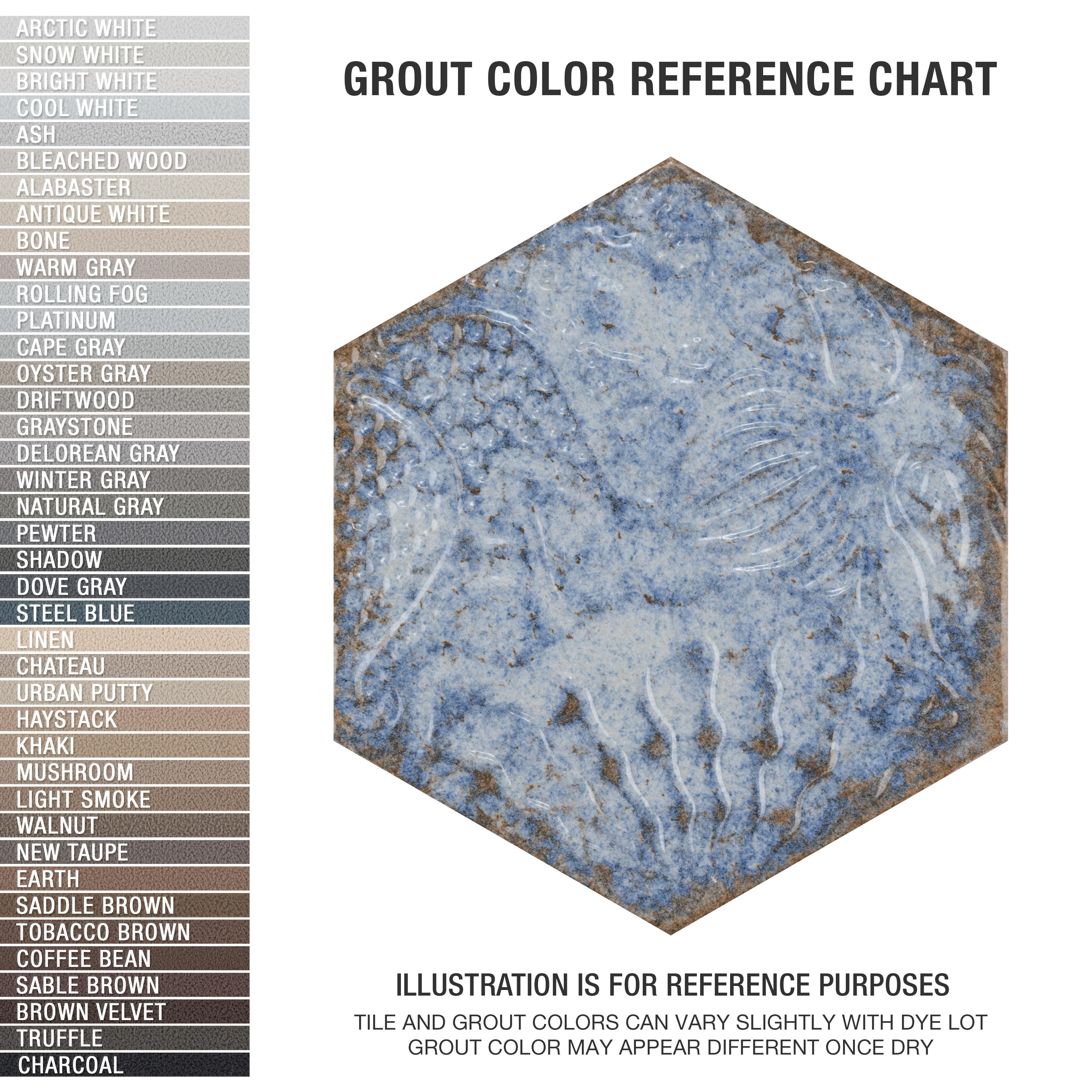 SomerTile - Gaudi React 9" X 10" Porcelain Hex Tile - Ocean