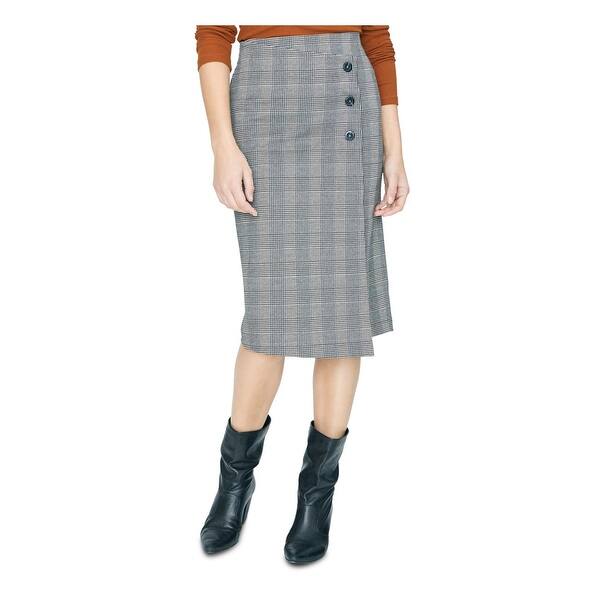 Sanctuary Women's Reality Check Pencil MIDI Skirt Gray Multi Size