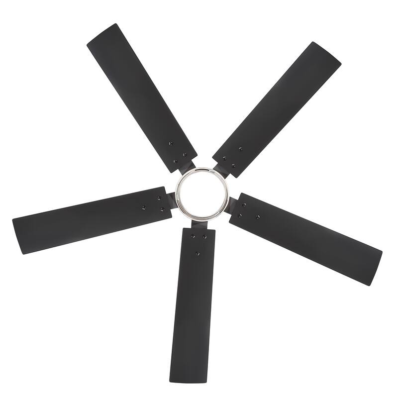 52" Reversible 5-Blade Flush Mount Ceiling Fan with LED Light and Remote