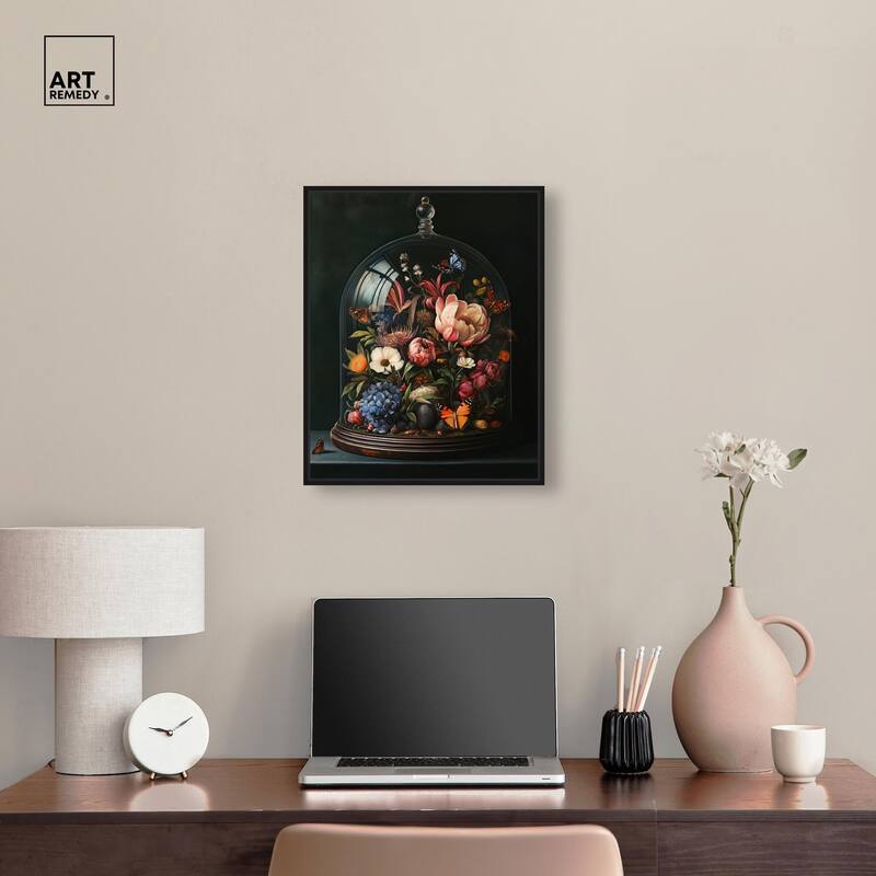 Bell Jar Garden II Canvas by Art Remedy
