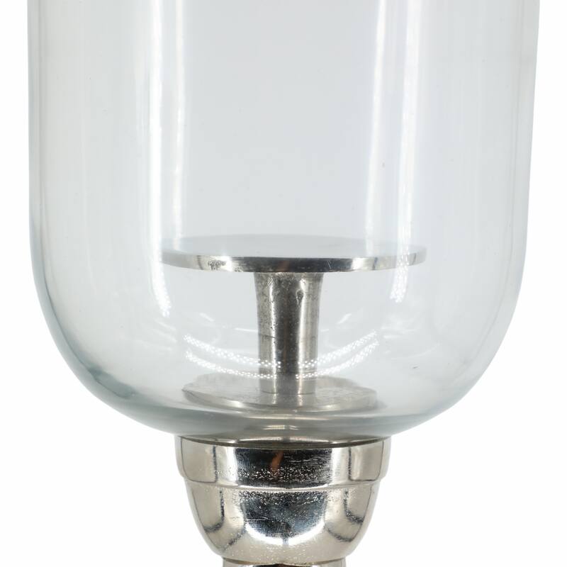 Modern Metal and Glass Floor Candle Stand for Pillar Candles