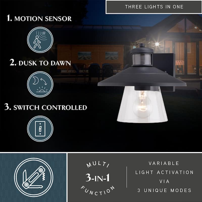 Vaxcel Lighting T0753 Westport 9" Tall Outdoor Wall Sconce with Clear