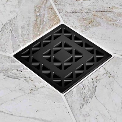 Ebbe America E4802-MB LATTICE - Matte Black - Unique Drain Cover