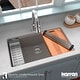 preview thumbnail 34 of 47, Karran Undermount 32.5 in. Large Single Bowl Quartz Workstation Kitchen Sink