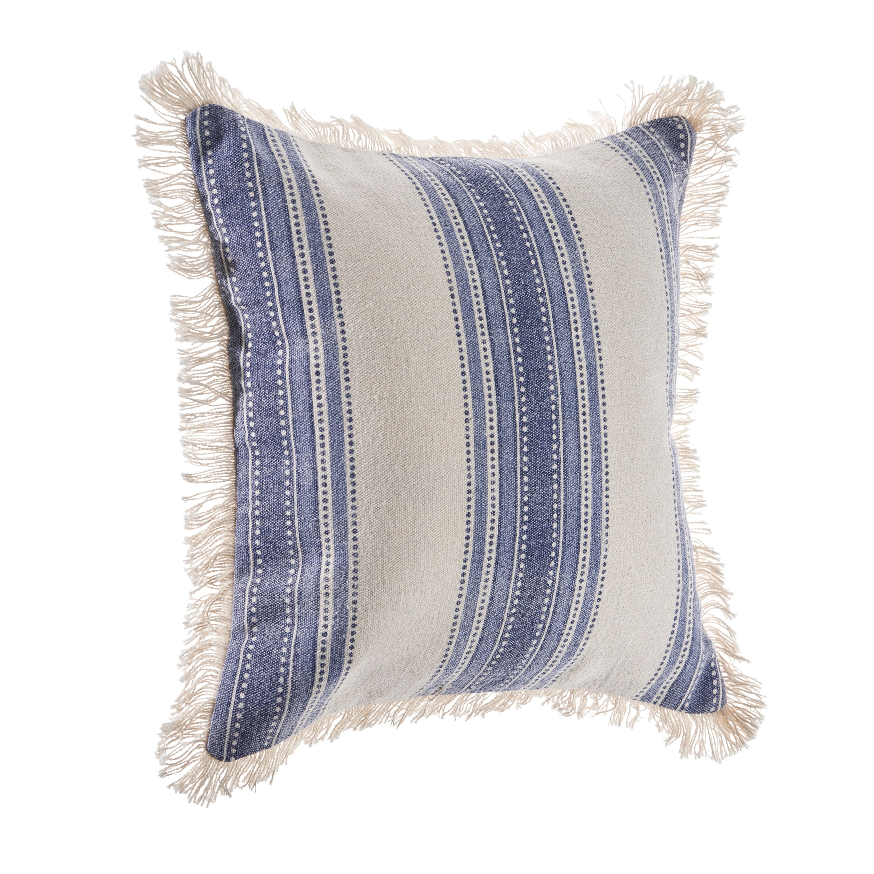 Blue and white striped throw pillows on sale