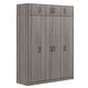 preview thumbnail 14 of 18, Large Floor Organizer with 4-Door Wardrobe with Drawer and Top Cabinet