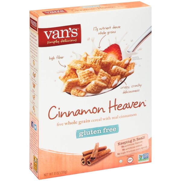 Van's Natural Foods Gluten Free Cereals - Cinnamon Heaven - Case of 6 - 11 oz.