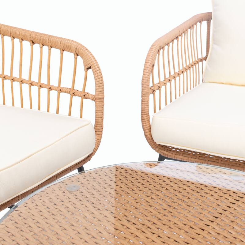 SAFAVIEH Outdoor Leyla 5-Piece Living Set - 50W x 28D x 28H