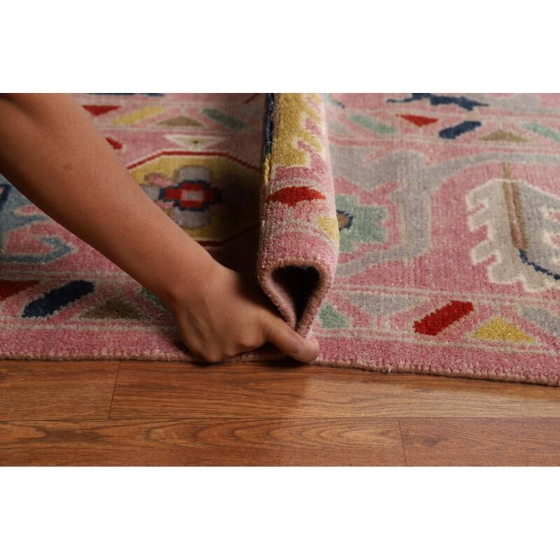 Transtional Oushak Style Area Rug Handmade Wool Carpet - 9'0"x 11'10"
