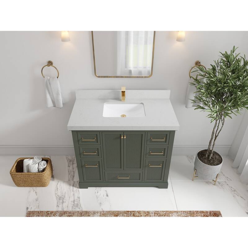 Willow Collections 42 in. W x 22 in. D Alys Single Sink Bathroom Vanity with Countertop
