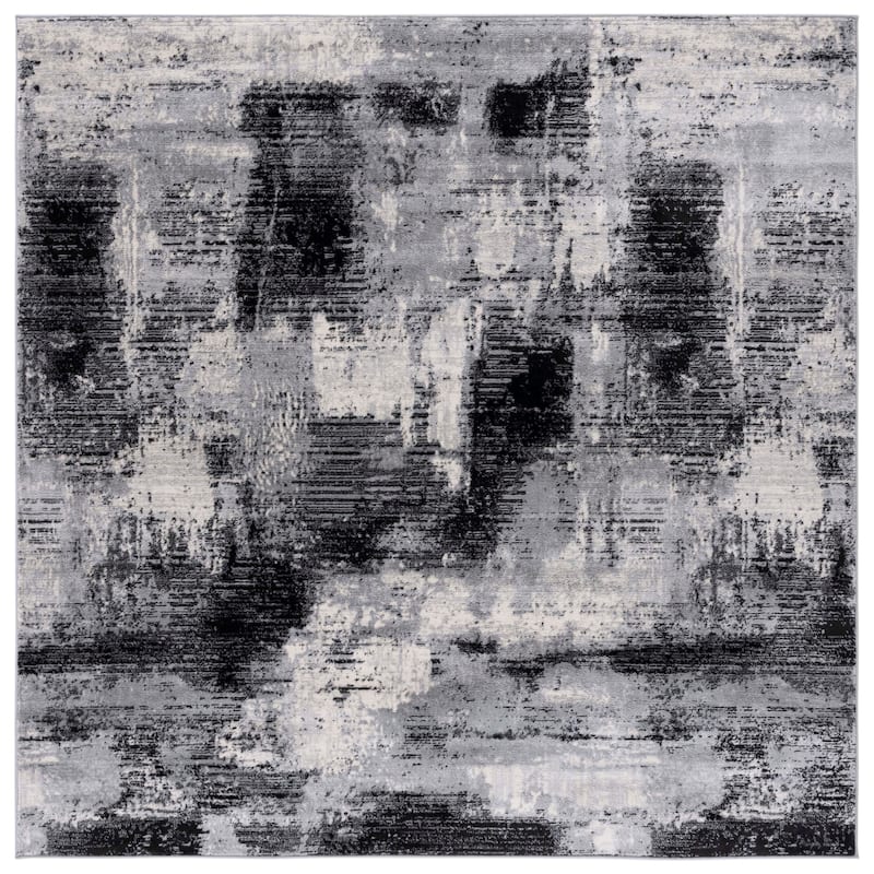 SAFAVIEH Jasper Janna Modern & Contemporary Rug - 6'7" Square - Navy/Ivory
