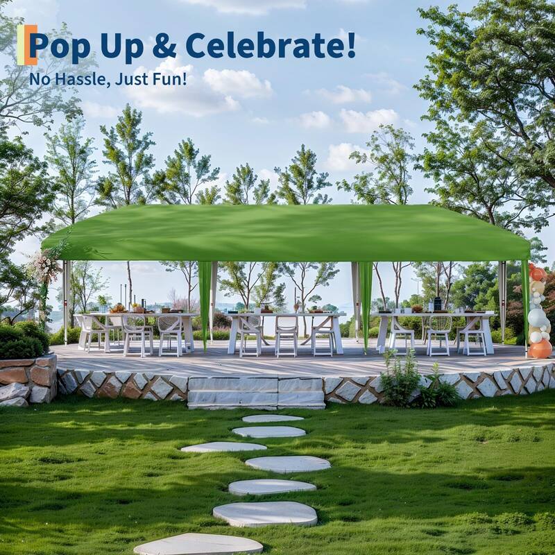 10x30 Pop Up Canopy, 3 Adjustable Height - 10*30Ft