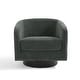 preview thumbnail 150 of 186, Modern Upholstered Barrel Chair Swivel Accent Chair for Living Room