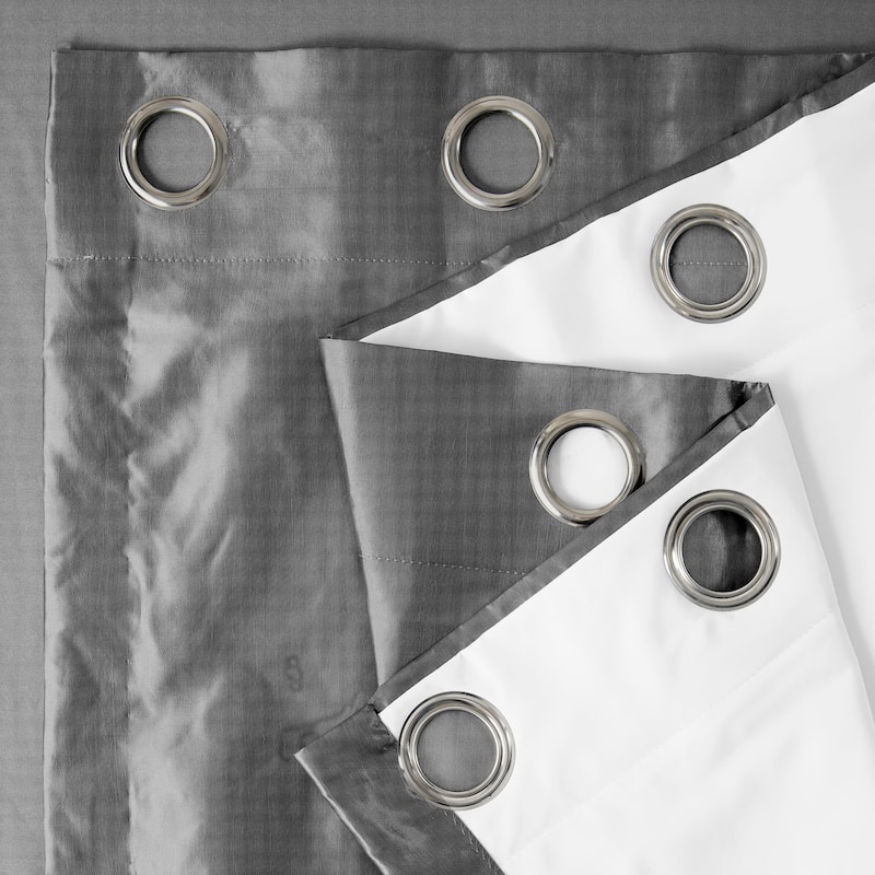 Exclusive Fabrics Blackout Faux Silk Taffeta 120-inch Curtain (1 Panel)