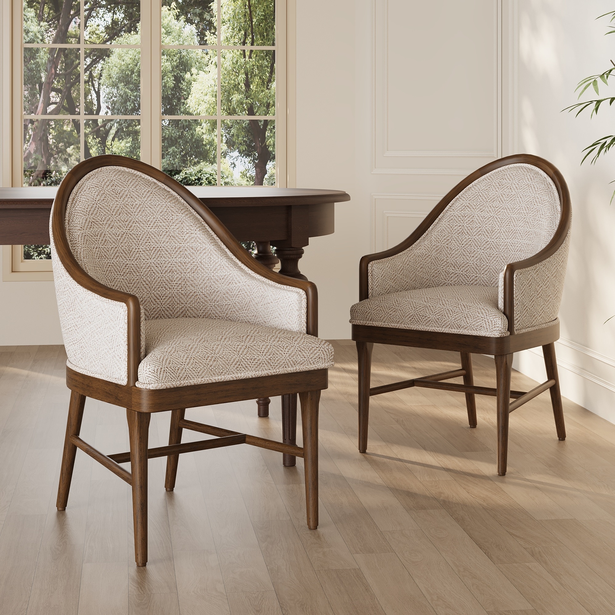 Christopher Knight Home Galadriel Rubberwood Dining Chairs (Set of 2)