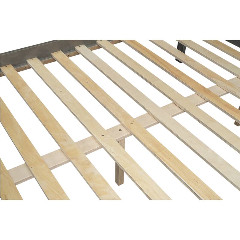 Bunk Bed with Ladder and Slat for Bedroom/Dorm