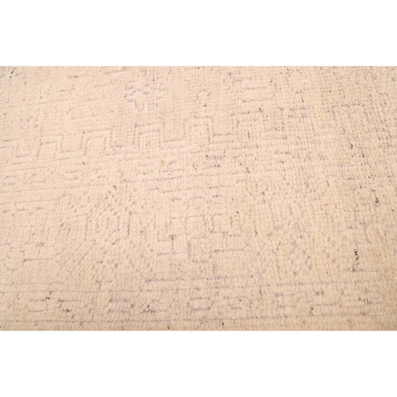 ECARPETGALLERY Hand-knotted Looma Cream Wool Rug - 8'1 x 10'2