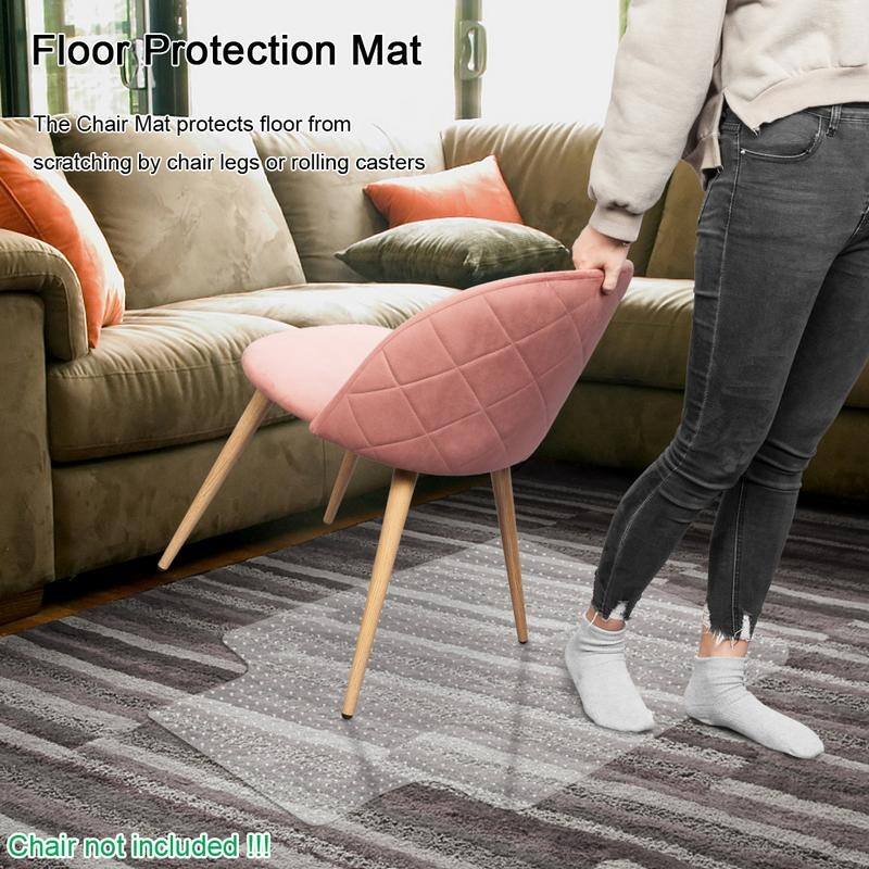 Upgrade Thickening PVC Nail Transparent Chair Mat