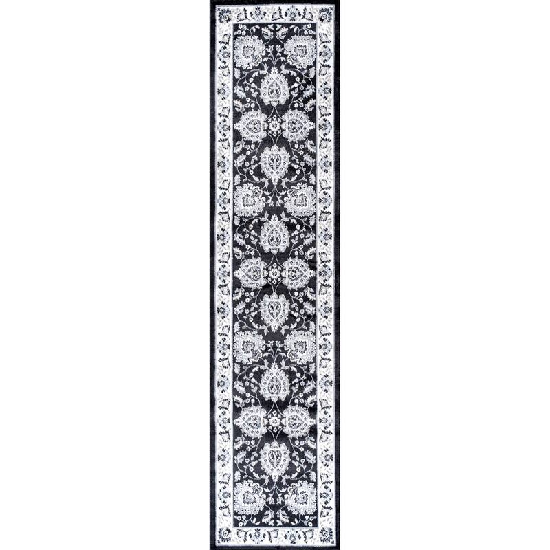JONATHAN Y Scala French Cottage Area Rug - 2 X 10 - Black/Cream