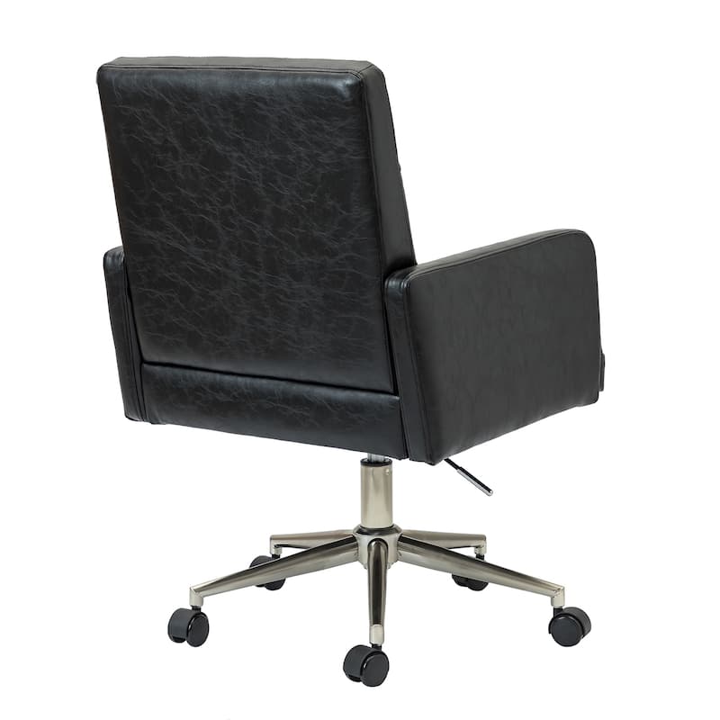 Lorenz Modern Vegan Leather Height-adjustable Office Chair with 5 Wheels by HULALA HOME