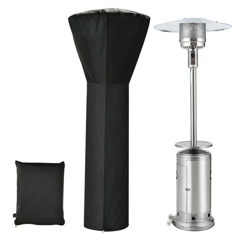 Patio Standing Propane Heater Cover Waterproof with Zipper and Bag - 87'' x 34" x 19" (H x D x B)