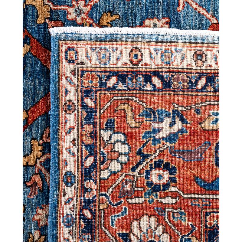 Serapi One-of-a-Kind Hand-Knotted Area Rug - Blue - 9' 1" x 12' 3"