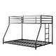 preview thumbnail 7 of 11, Twin Over Full Metal Bunk Bed with Stairs
